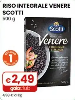 Gala Supermercati Riso integrale Venere Scotti offerta