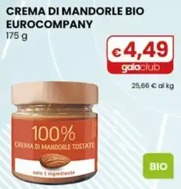Gala Supermercati Crema di mandorle bio Eurocompany offerta