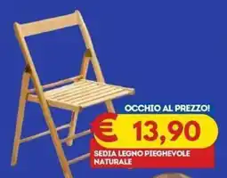Gipsi Sedia legno pieghevole naturale offerta