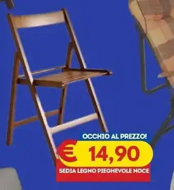 Sedia legno pieghevole noce
