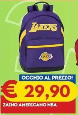 Gipsi Zaino Americano NBA offerta