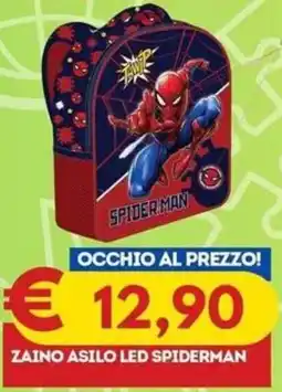 Gipsi Zaino asilo led spiderman offerta
