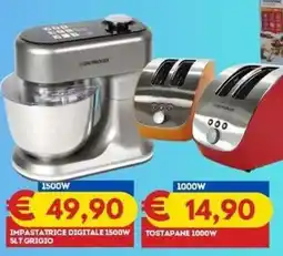 Gipsi Impastatrice digitale 1500W Slt Grigio offerta