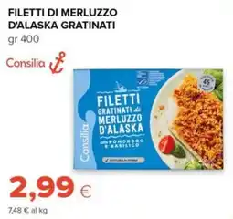 Tigre Amico Filetti di merluzzo d'alaska gratinati Consilia offerta