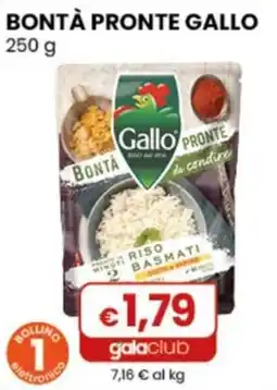 Gala Supermercati Bontà pronte Gallo riso basmati offerta