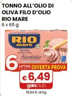 Gala Supermercati Tonno all'olio di oliva filo d'olio Rio mare offerta