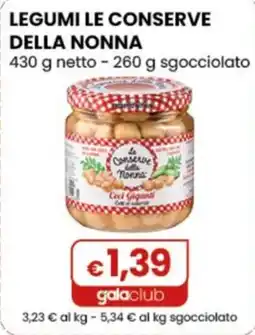 Gala Supermercati Le conserve della nonna Ceci Giganti offerta