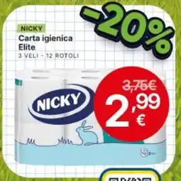 Ingroshop Carta igienica Elite Nicky offerta