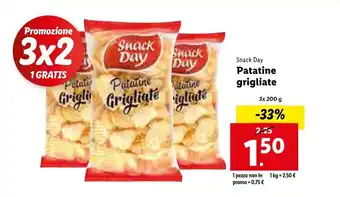 Lidl Snack Day Patatine grigliate 3x 200g offerta