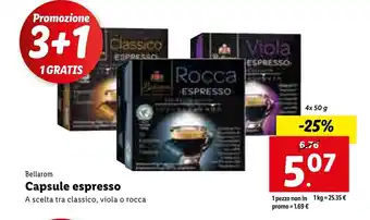 Lidl Bellarom Capsule espresso 4x 50g offerta
