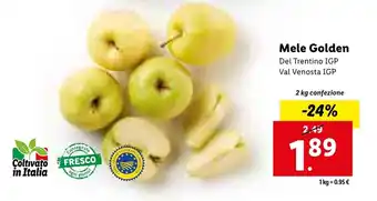 Lidl Mele Golden 2kg offerta