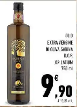 Conad Tuday Olio extra vergine di oliva Sabina D.O.P. offerta