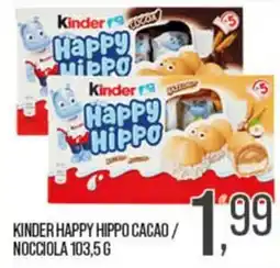 Cash pro Kinder Happy Hippo offerta