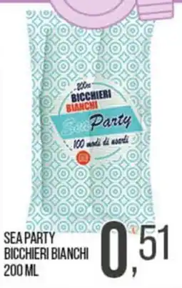 Cash pro Sea Party bicchieri bianchi offerta