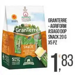 Cash pro GranTerre Asiago DOP Snack offerta
