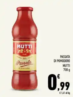 Conad Tuday Passata di pomodoro Mutti offerta