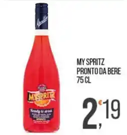 Cash pro My Spritz pronto da bere offerta