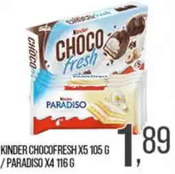 Cash pro Kinder Choco Fresh / Paradiso offerta