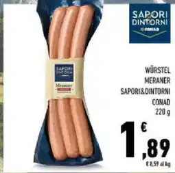 Conad Tuday Würstel Meraner Sapori&Dintorni offerta