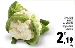 Conad Tuday Cavolfiore bianco Val Venosta offerta