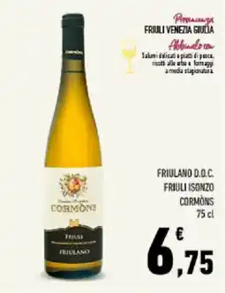 Conad Tuday Friulano Cormons offerta