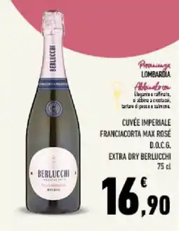 Conad Tuday Cuvée Imperiale Franciacorta Max Rosé Extra Dry Berlucchi offerta