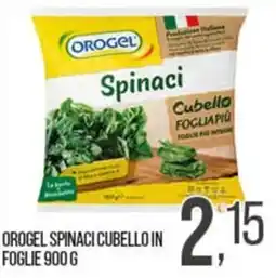 Cash pro Orogel spinaci cubello in foglie offerta