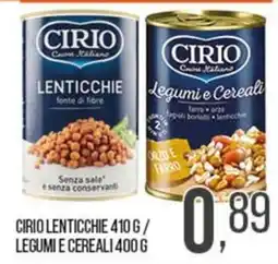 Cash pro Cirio lenticchie offerta