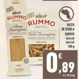 Conad Tuday Pasta di semola Rummo offerta