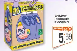Cash pro Ace lavatrice liquido classico offerta
