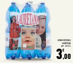 Conad Tuday Acqua naturale lauretana offerta