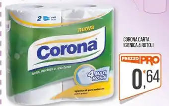 Cash pro Corona carta igienica offerta