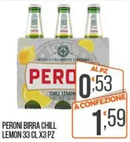 Cash pro Peroni birra chill lemon offerta