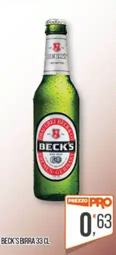 Cash pro Beck's birra offerta