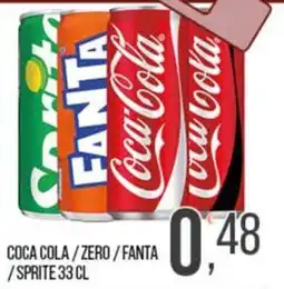 Cash pro Coca Cola / Zero / Fanta / Sprite offerta