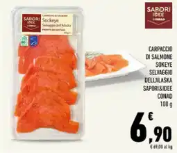 Conad Tuday Carpaccio di salmone sockeye selvaggio dell'alaska offerta