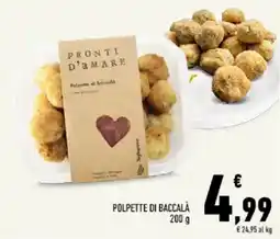 Conad Tuday Pronti d'amare Polpette di baccalà offerta