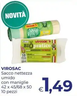 Pilato ViroSac Sacco nettezza umido con maniglie offerta