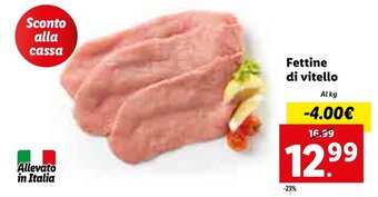 Lidl Fettine di vitello offerta