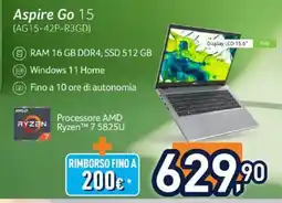 Unieuro Aspire Go 15 offerta