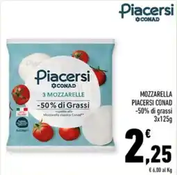 Conad Margherita Mozzarella Piacersi Conad offerta