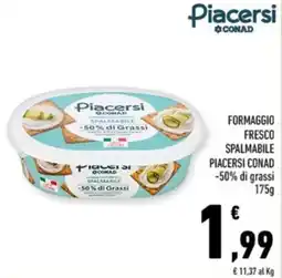 Conad Margherita Formaggio fresco spalmabile Piacersi Conad offerta