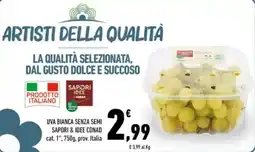 Conad Margherita Uva bianca senza semi Saporidee Conad offerta