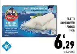 Conad Margherita Filetti di merluzzo Findus offerta