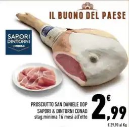 Conad Margherita Prosciutto San Daniele DOP offerta