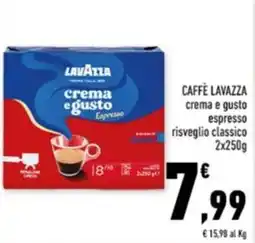 Conad Margherita Caffè Lavazza crema e gusto espresso risveglio classico offerta