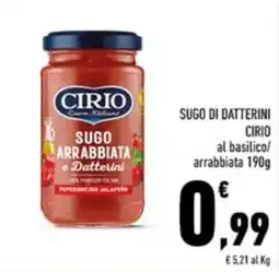 Conad Margherita Sugo arrabbiata Cirio offerta