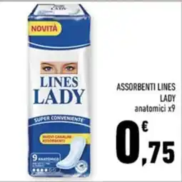 Conad Margherita Assorbenti Lines Lady offerta