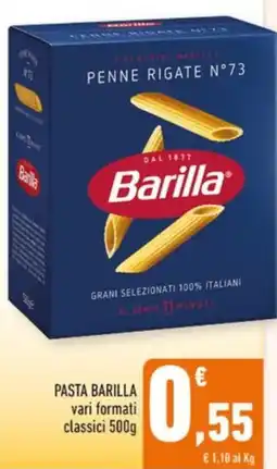 Conad Margherita Pasta Barilla vari formati classici offerta