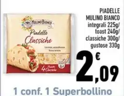 Conad Margherita Piadelle Mulino Bianco classiche offerta
